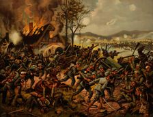 The Battle of Krasnik started on August 23, 1914. Artist: Anonymous