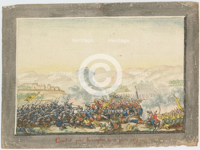 The Battle of Kulevicha on June 11, 1829, 1829. Artist: Anonymous  