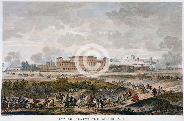The Battle of La Favorite, Italy, 25 Nivose, Year 5 (January 1797). Creator: Jean Duplessis-Bertaux.