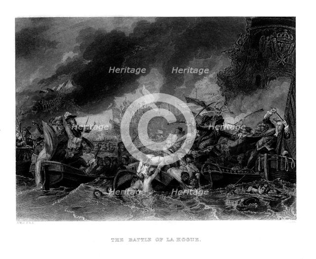 The Battle of La Hogue, 1692, (1860). Artist: JC Armytage