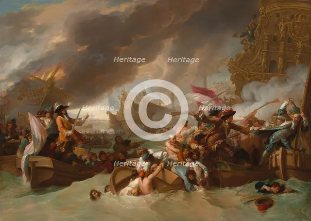The Battle of La Hogue, 1778. Creator: Benjamin West.