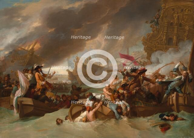 The Battle of La Hogue, 1778. Creator: Benjamin West.