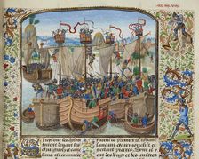 The Battle of La Rochelle, 1372, ca 1470-1475. Creator: Liédet, Loyset (1420-1479)