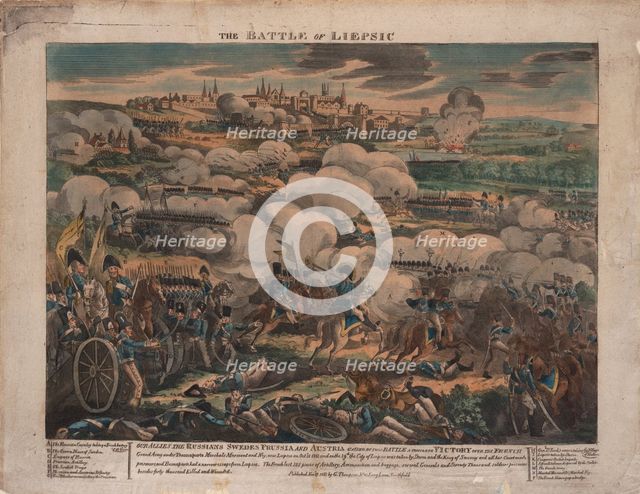 The Battle of Leipzig. Artist: Anonymous 