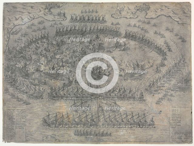 The Battle of Lepanto on 7 October 1571, 1572.