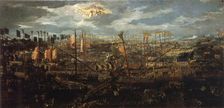 The Battle of Lepanto on 7 October 1571, c1590. Creator: Anonymous