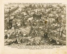 The Battle of Lepanto on 7 October 1571, ca 1578. Artist: Stradanus (Straet, van der), Johannes (1523-1605)