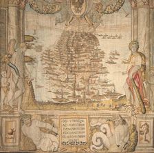 The Battle of Lepanto (Tapestry), 1591. Creator: Anonymous master