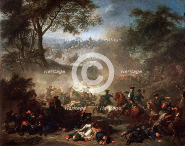 'The Battle of Lesnaya', 1717.  Artist: Jean-Marc Nattier