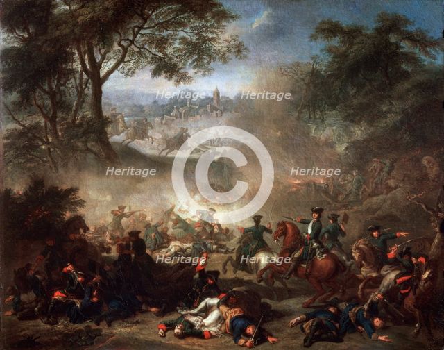 'The Battle of Lesnaya', 1717.  Artist: Jean-Marc Nattier