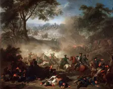 The Battle of Lesnaya 1717. Artist: Jean-Marc Nattier