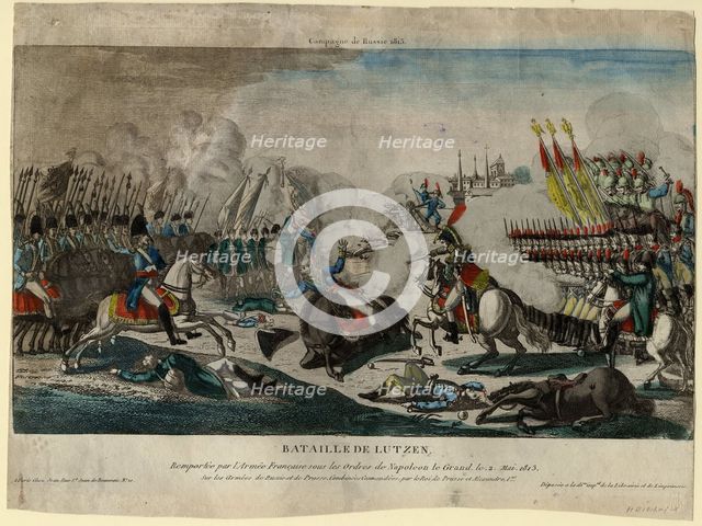 The Battle of Lützen, 1813. Artist: Anonymous  