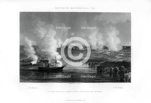 The Battle of Malvern Hill, Virginia, 1 July 1862 (1862-1867). Artist: Unknown