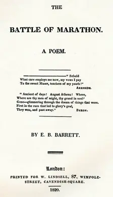 The Battle of Marathon. A Poem 1820
