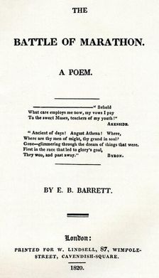 The Battle of Marathon. A Poem 1820