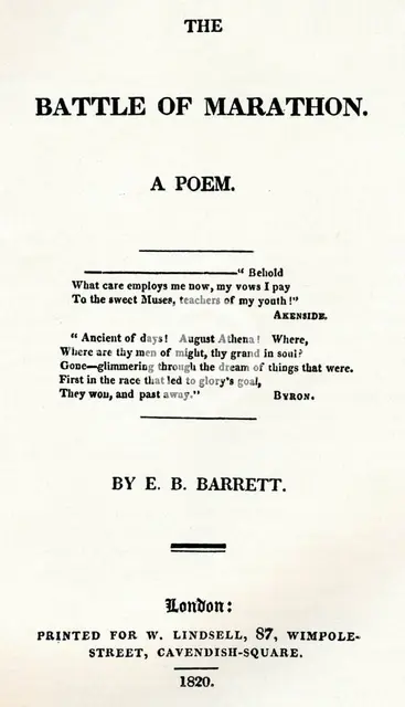 'The Battle of Marathon. A Poem', 1820. Artist: Unknown.