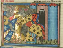 The Battle of Marj al-Saffar on January 25, 1126, 1337. Creator: Maître de Fauvel (active 1314-1340)