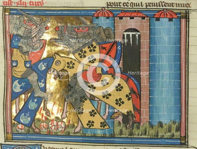 The Battle of Marj al-Saffar on January 25, 1126, 1337. Creator: Maître de Fauvel (active 1314-1340).