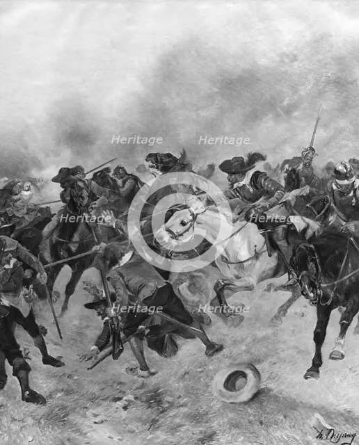 The Battle of Marston Moor, 1644.  Creator: Unknown.