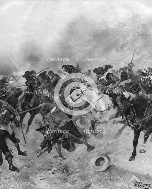The Battle of Marston Moor, 1644.  Creator: Unknown.