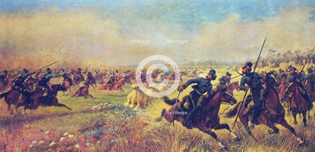 The Battle of Mir on 9 July 1812, 1912. Artist: Masurovsky, Viktor Viketyevich (1859-after 1923)