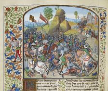 The Battle of Montiel in 1369, ca 1470-1475. Creator: Liédet, Loyset (1420-1479)