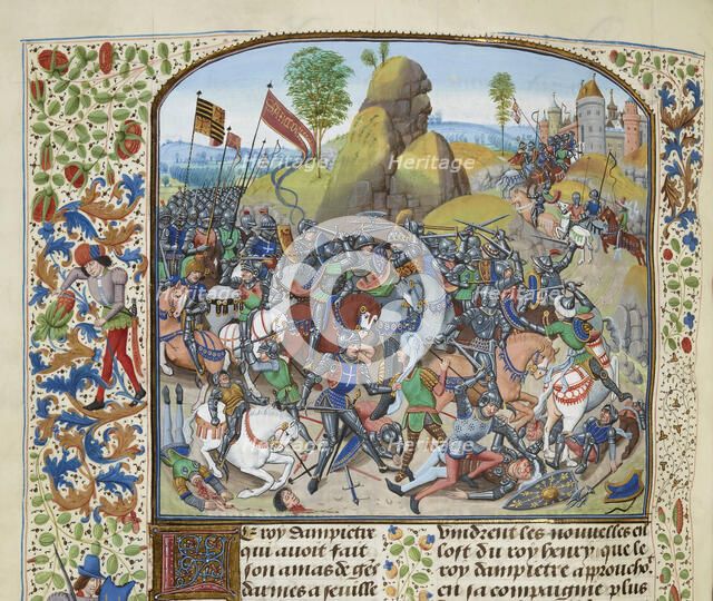 The Battle of Montiel in 1369, ca 1470-1475. Creator: Liédet, Loyset (1420-1479).