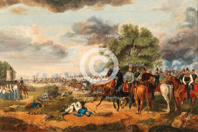 The Battle of Mortara on March 21, 1849. Creator: Adam, Albrecht, (1786-1862).