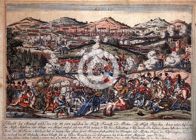 The Battle of Mozhaysk on August 26, 1812, 1810s. Artist: Anonymous  