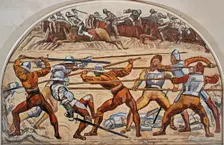 The Battle of Murten. Study, 1917