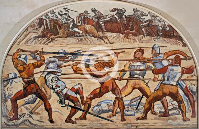 The Battle of Murten. Study, 1917.