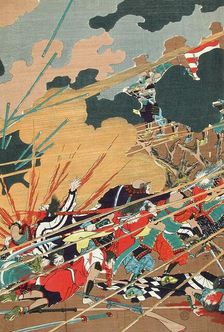 The Battle of Nagashino (Later Retitled) (image 2 of 3), published in 1868. Creator: Tsukioka Yoshitoshi