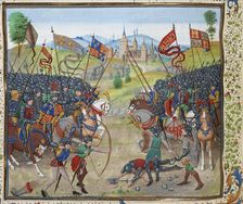 The Battle of Nájera on 3 April 1367, ca 1470-1475. Creator: Liédet, Loyset (1420-1479)