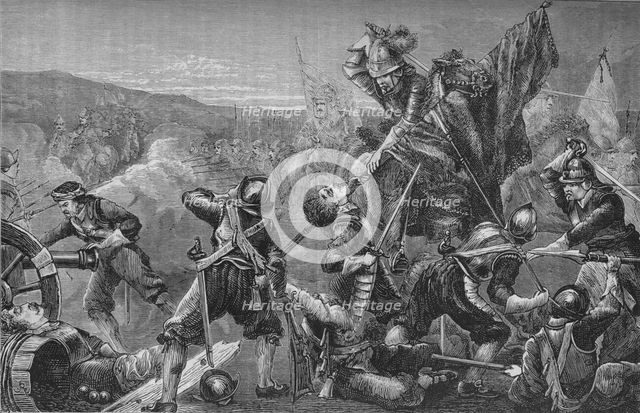 'The Battle of Naseby', 14 June 1645, (c1880). Artist: Unknown.