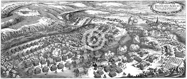 The Battle of Nördlingen on 6 September 1634, 1670. Artist: Merian, Matthäus, the Elder (1593-1650)