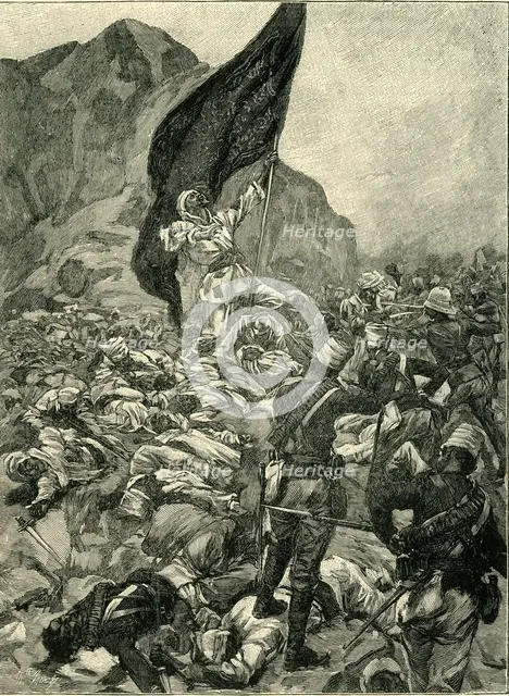 'The Battle of Omdurman: The Defence of the Khalifa's Black Flag', 1898, (c1900).  Creator: Unknown.