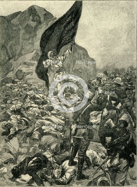 'The Battle of Omdurman: The Defence of the Khalifa's Black Flag', 1898, (c1900).  Creator: Unknown.