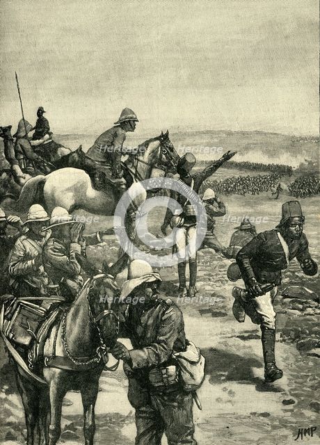 'The Battle of Omdurman: MacDonald's Brigade Repelling the Dervish Onslaught', c1900. Creator: H.M.P..