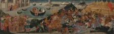 The Battle of Pharsalus and the Death of Pompey, 1455/60. Creators: Workshop of Apollonio di Giovanni, Workshop of Marco del Buono Giamberti