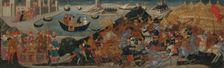 The Battle of Pharsalus and the Death of Pompey, 1455/60. Creators: Workshop of Apollonio di Giovanni, Workshop of Marco del Buono Giamberti