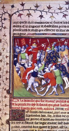 The Battle of Poitiers, 1356. Creator: Workshop of the Boucicaut Master