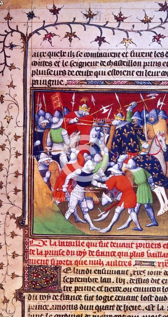 The Battle of Poitiers, 1356. Creator: Workshop of the Boucicaut Master.