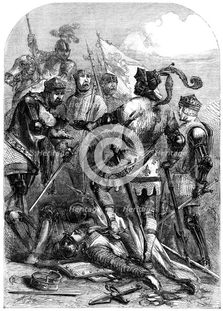 The Battle of Poictiers, 19th September 1356. Artist: Unknown