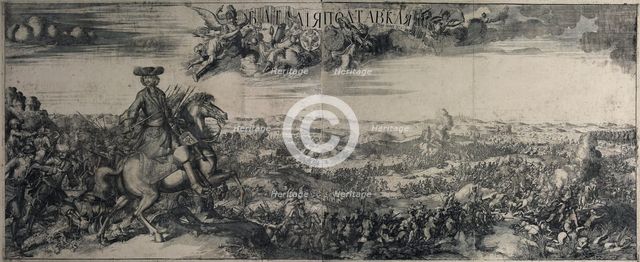 The Battle of Poltava on 27 June 1709, 1715. Artist: Zubov, Alexei Fyodorovich (1682-after 1750)