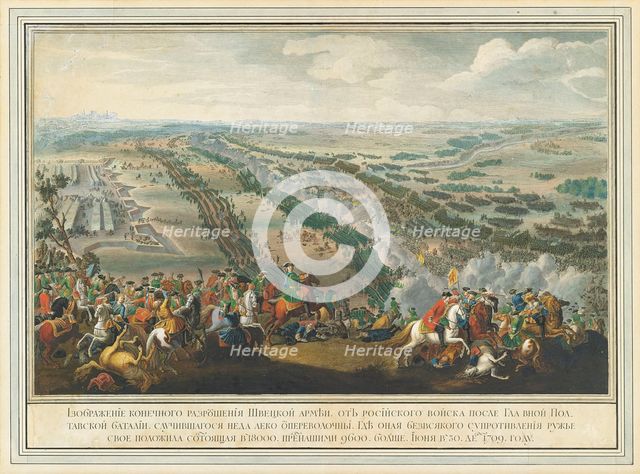 The Battle of Poltava on 27 June 1709, after 1724. Creator: Martin, Pierre-Denis II (1663-1742).