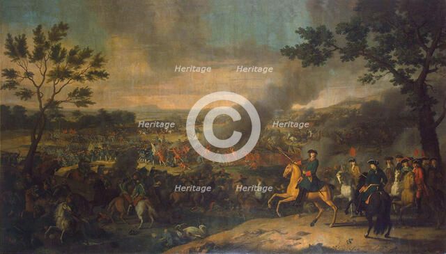 The Battle of Poltava on 27th June 1709, 1717-1718.  Creator: Caravaque, Louis (1684-1754).