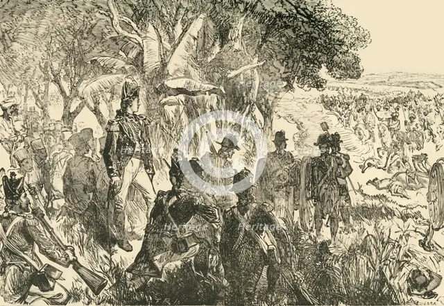 'The Battle of Plassey', (1757), 1890. Creator: Unknown.