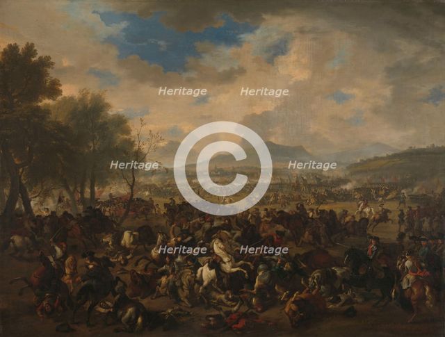 The Battle of Ramillies between the French and the Allied Powers, 23 May 1706, (1706-1710).  Creator: Jan van Huchtenburg.