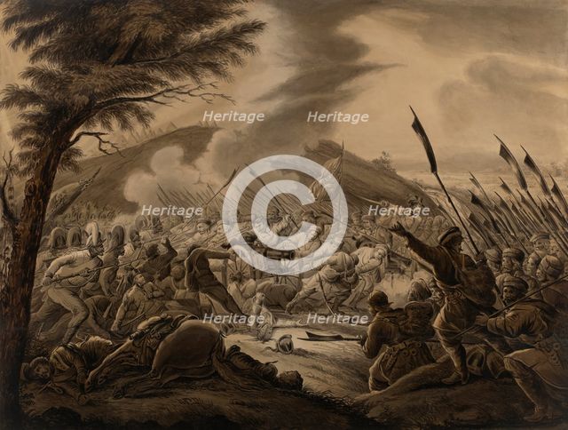 The Battle of Raclawice on 4 April 1794, 1841. Creator: Pilinski, Adam (1810-1887).