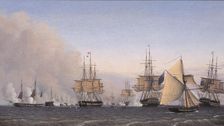 The Battle of Rheden on 2 April 1801, 1828-1832. Creator: Emil Normann